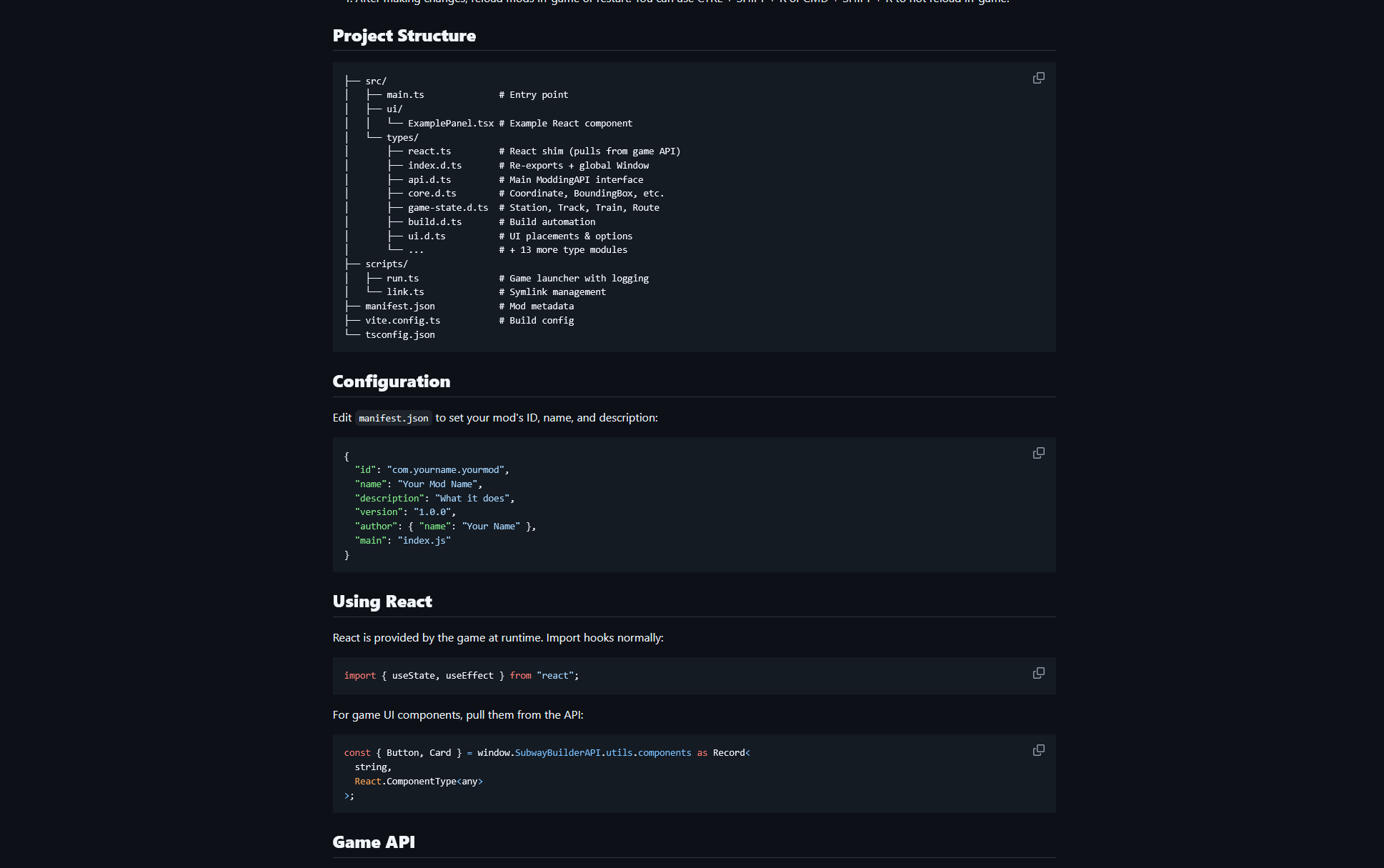 Template Mod preview